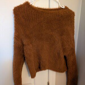 Brown Crop Top Sweater